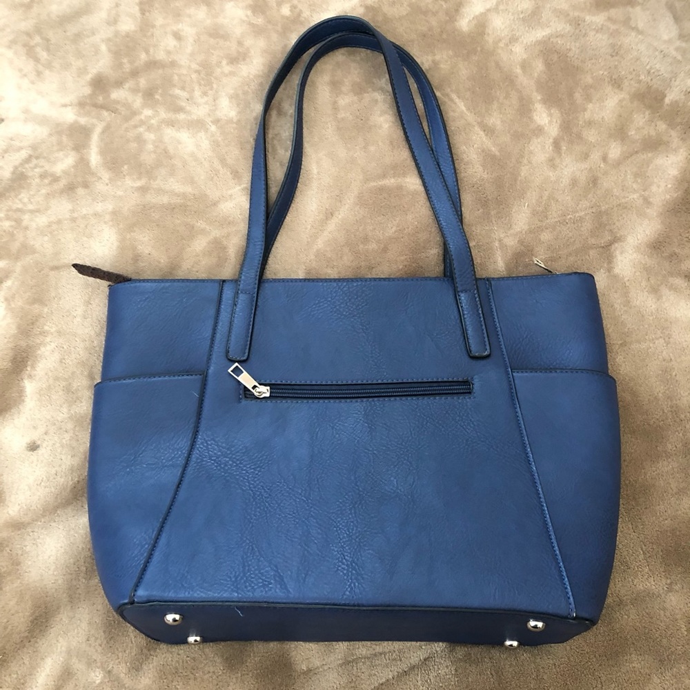 Navy blue handbag